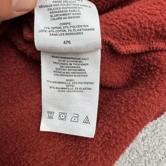 Columbia 1/4 Zip Pullover Sweatshirt Mens Large Rust Brown Cotton Outdoor Hike - Picture 10 of 15